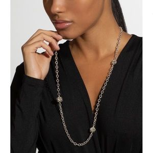 LAGOS Sterling Silver & 18K Yellow Gold Love Knot Station Necklace